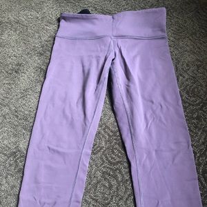 Lululemon wunderunder crop reversible purple/black